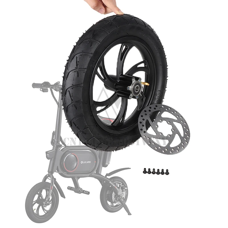 12 Inch 12 1/2X2 1/4 Wheel Tire & Inner Tube & Rim Set Fit for electric scooters E-bike folding bicycles Accessories