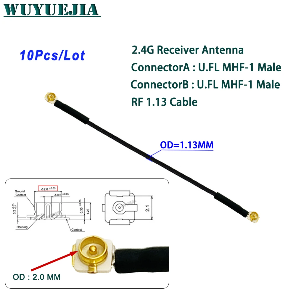 10 قطعة/الوحدة RF113 U.FL MHF-1 أنثى إلى MHF-1 ذكر/أنثى RF1.13 ضفيرة البلوز RF محوري واي فاي هوائي تمديد كابل 5 سنتيمتر-100 سنتيمتر