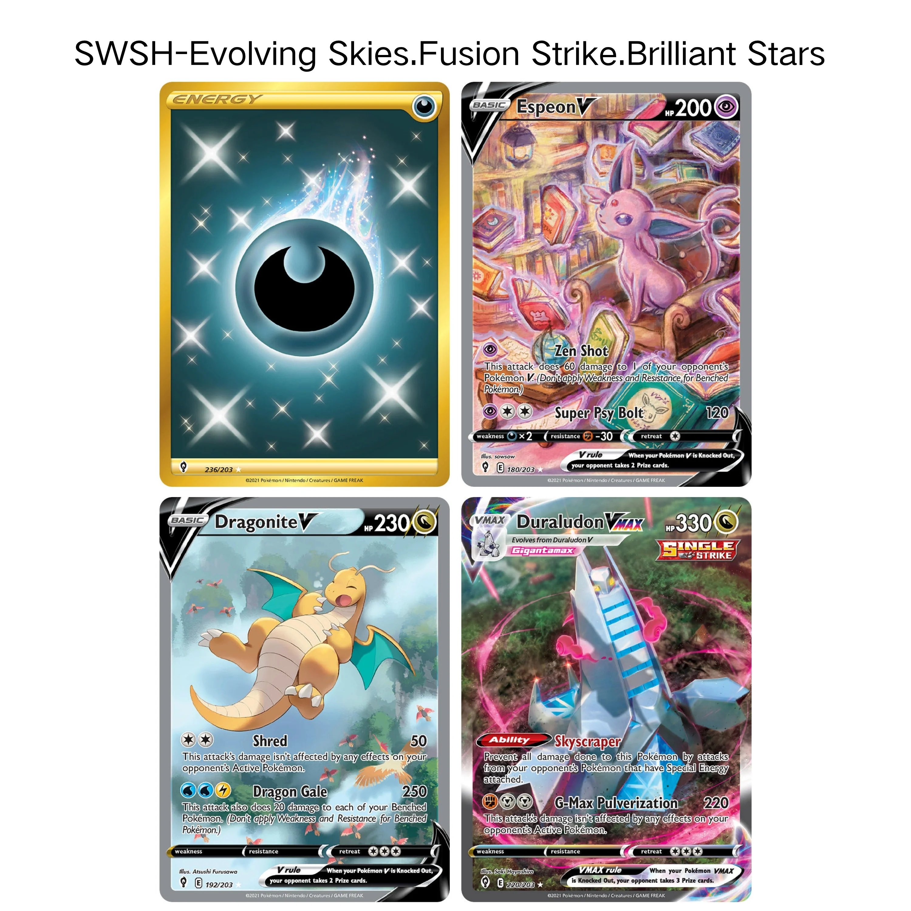 

PKM PTCG Top-Grade Holographic Proxy TCG Cards - SWSH Multi-Set Eeveelution Replica Collection for Display