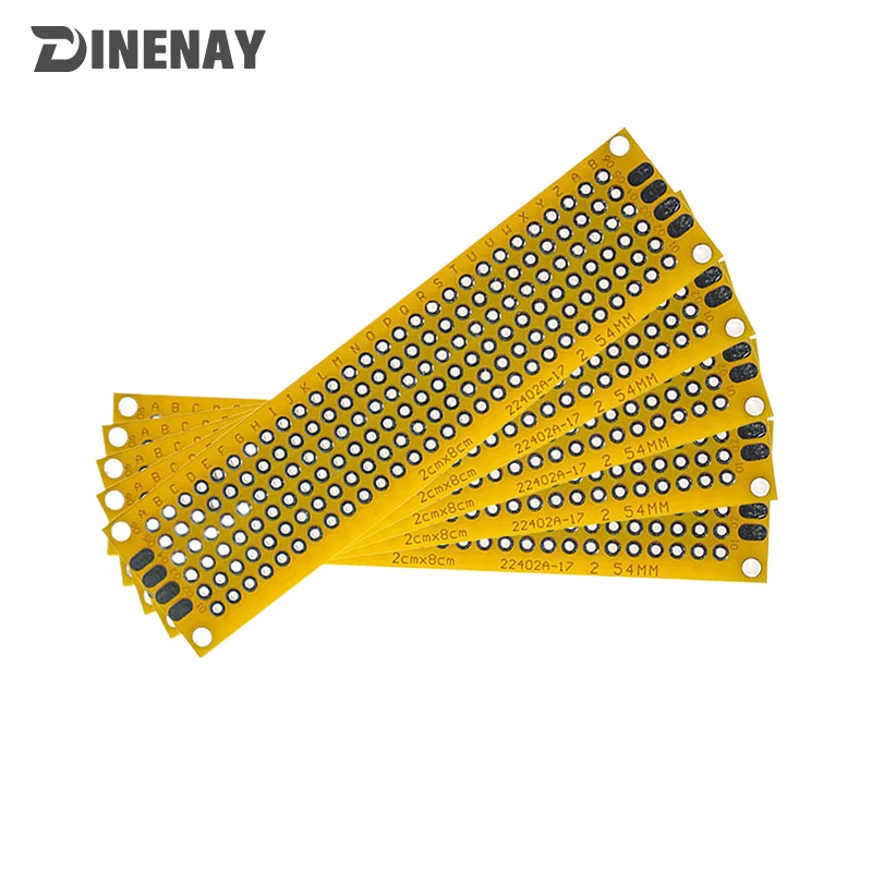 5PCS PCB Breadboard Yellow Protoboard Board Plated Universal Board Double Sided Board