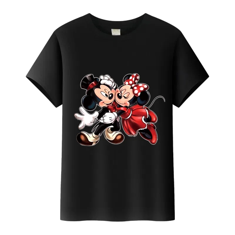 لطيف ديزني ميكي ماوس ميني الجرافيك الأطفال تيز الصيف بلوزات مستديرة العنق رخيصة امرأة الملابس التي شيرت الرجال البلوزات الأسرة تي شيرت #2