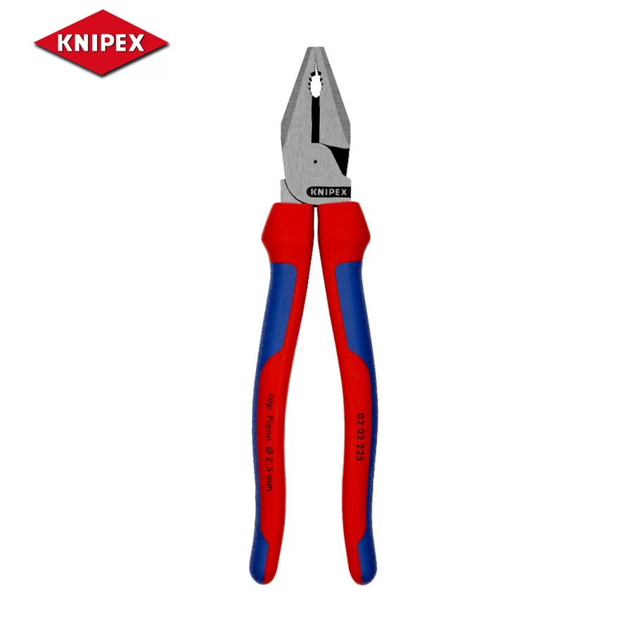 

Knipex High Leverage Combination Pliers Plastic Coated High-grade Special Tool Steel-Forged Oil-hardened Easier Cutting 0202225