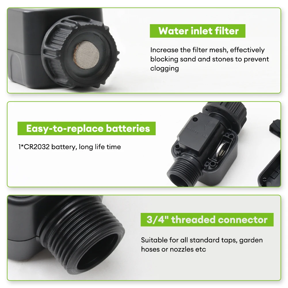 Digital Water Flow Meter Hose Water Meter For Outdoor Garden Hose, Measure Consumption And Water Flow Rate With Quick Connectors