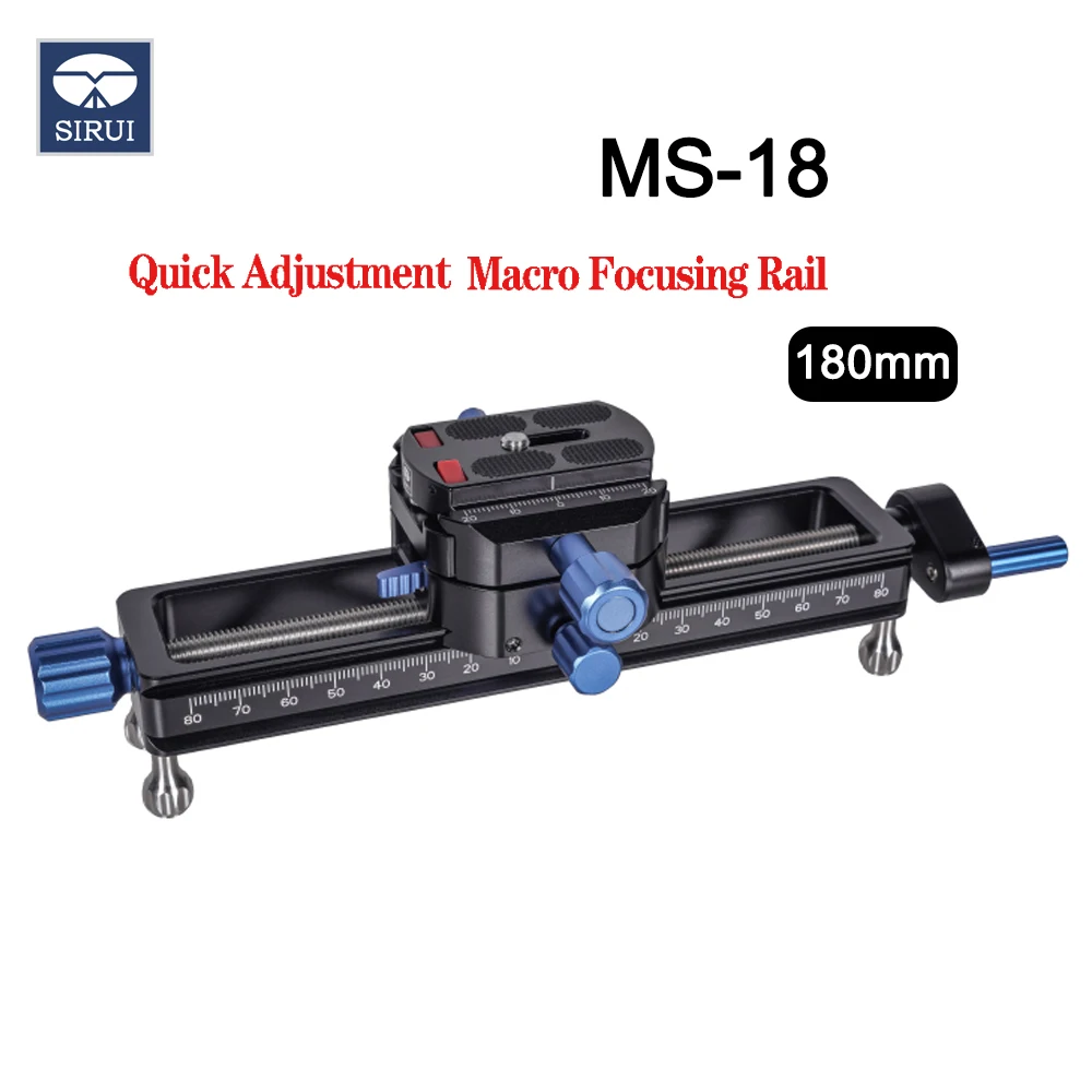 

SIRUI MS-18 Quick Adjustment Macro Focusing Rail with 360 Degree Rotating Clamp