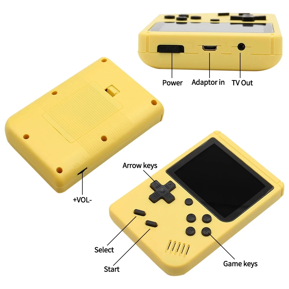 800 In 1 Games Mini Portable Retro Video Games Console FC Handheld Game Player 8 Bit 3.0 Inch Color LCD Screen GameBoy For Gift