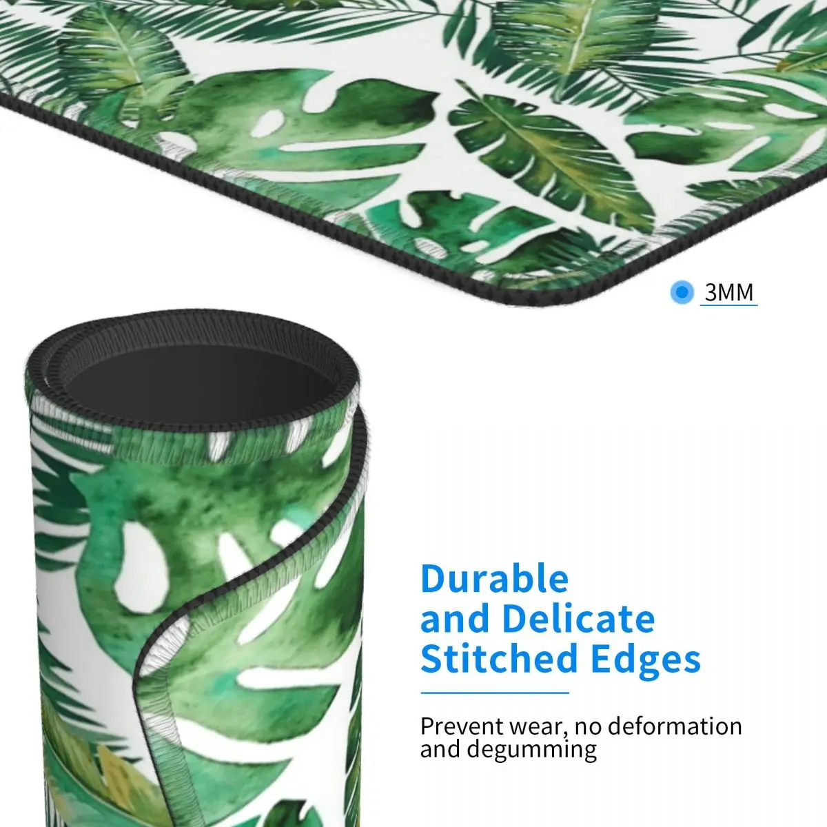 Monstera 바나나 팜 리프 마우스 패드 컴퓨터 키보드 마우스 매트 게이머 PC 데스크 매트 사무용품 테이블 매트