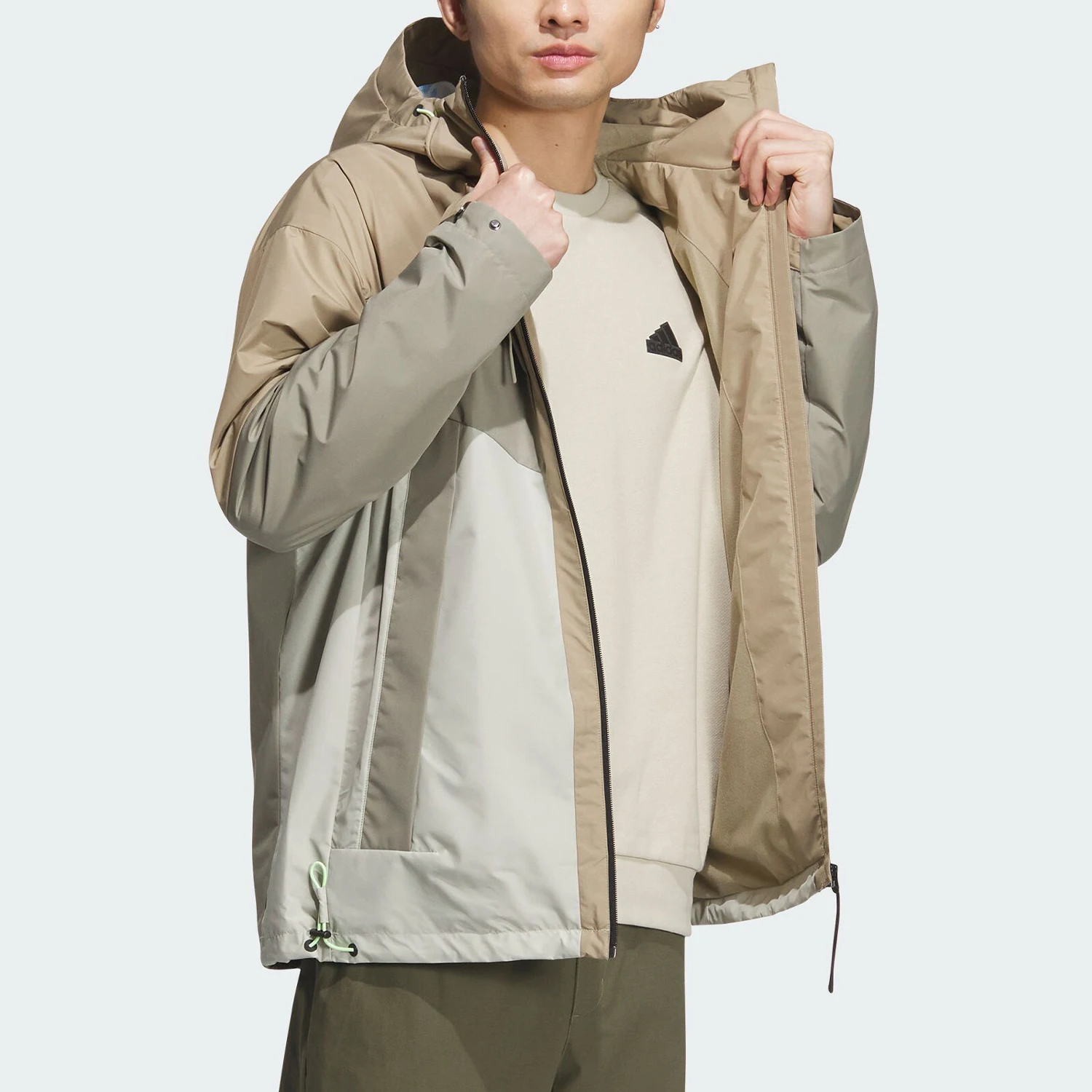 سترة رياضية كاجوال بقلنسوة منسوجة أصلية جديدة للرجال من أديداس JE8578 #2