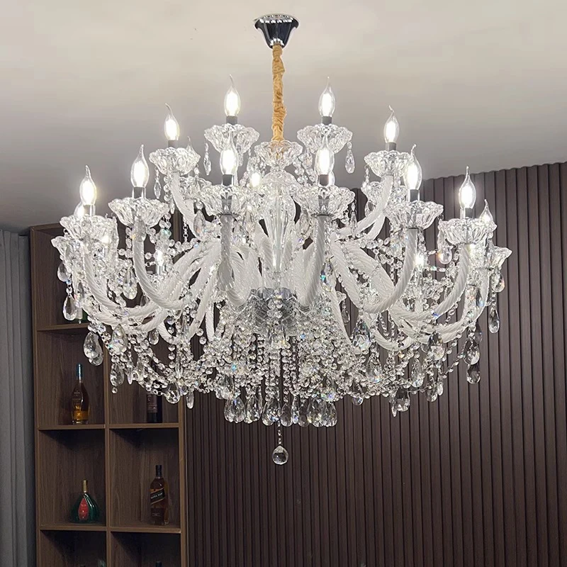 Modern Crystal Chandelier for Home Decoration, Living Room Pendant Lamp, Dining Room Pendant Lights, Iluminação Interior