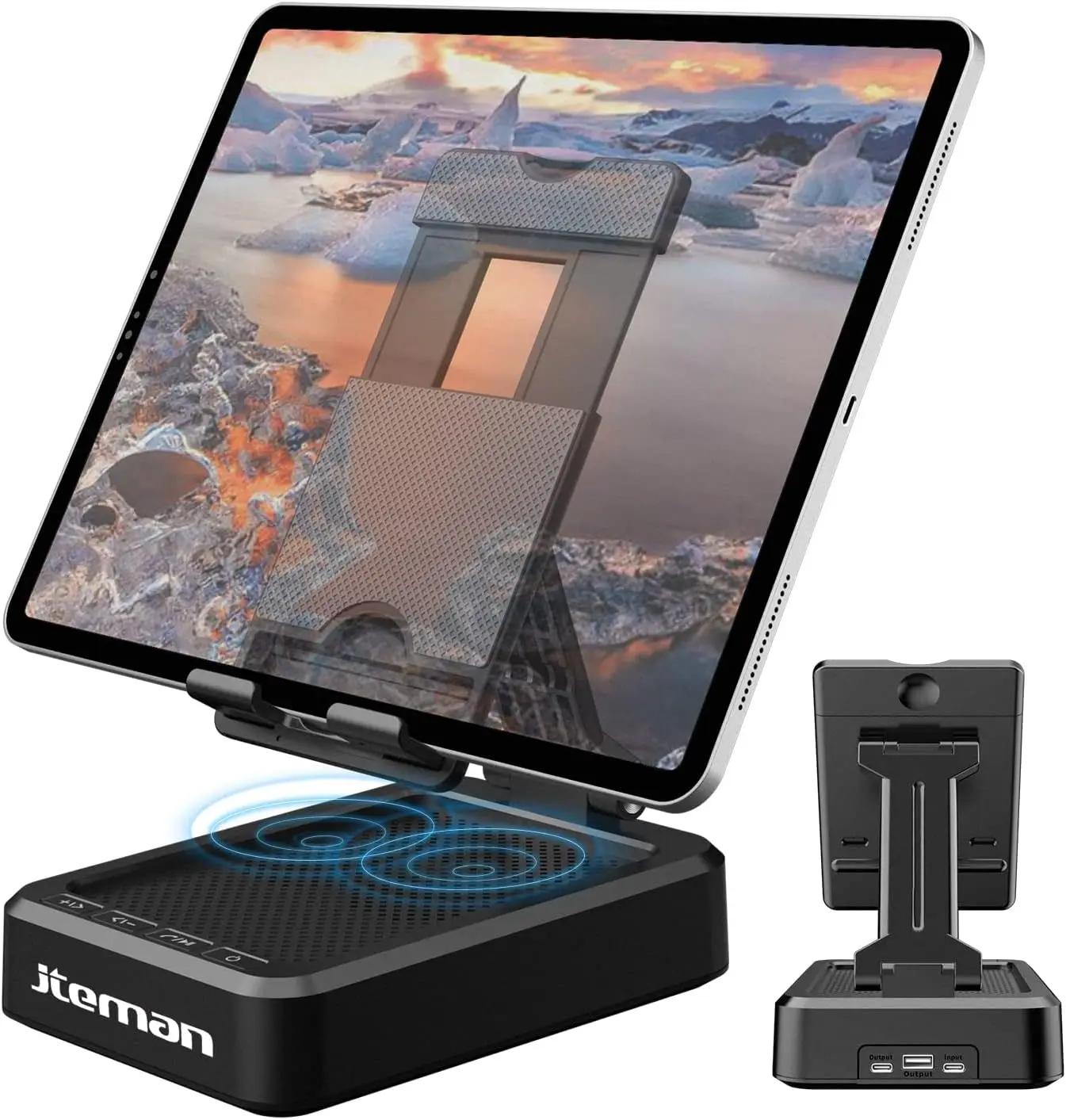 

Регулируемая подставка для планшета с Bluetooth-колонками, кухонные гаджеты, подарки для женщин и мужчин, беспроводная Bluetooth-колонка-держатель для планшета