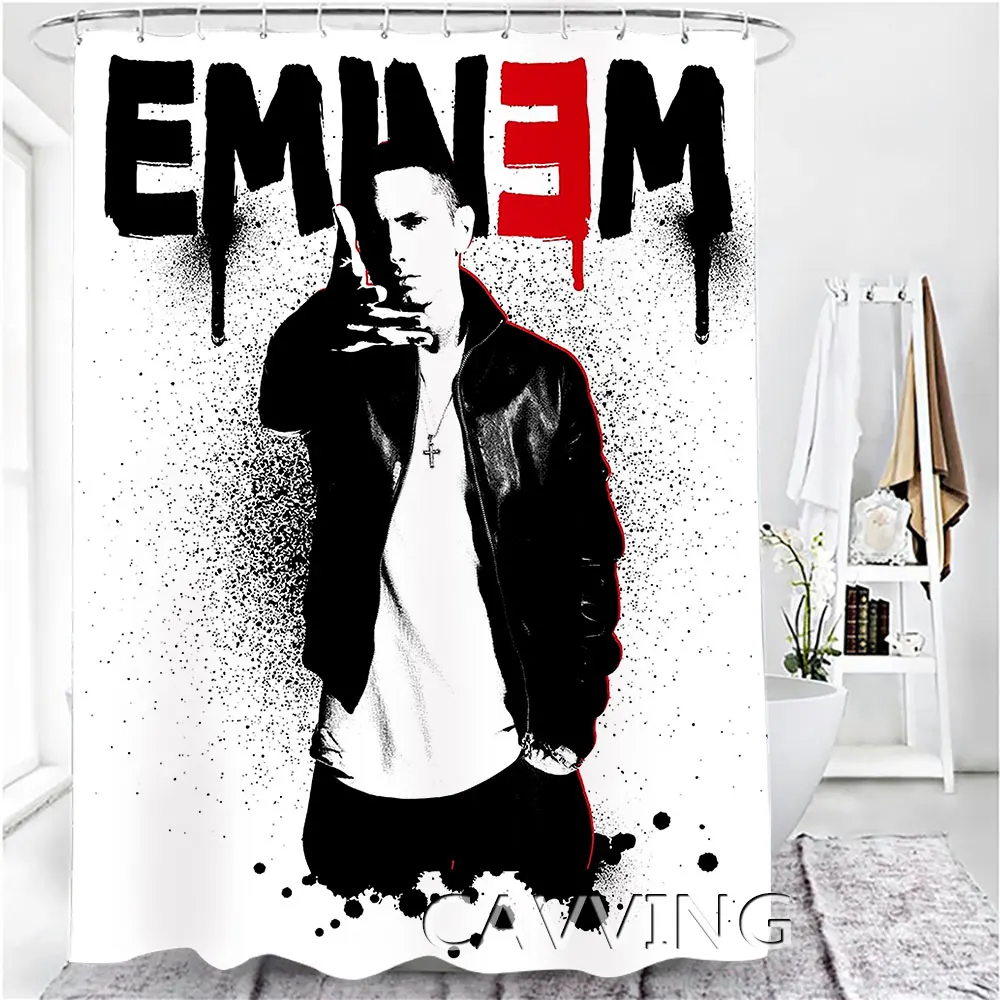 EMINEM  3D Printed  Shower Curtains Waterproof Bathroom Curtain Anti-slip Bath Mat Set Toilet Rugs Carpet   F03