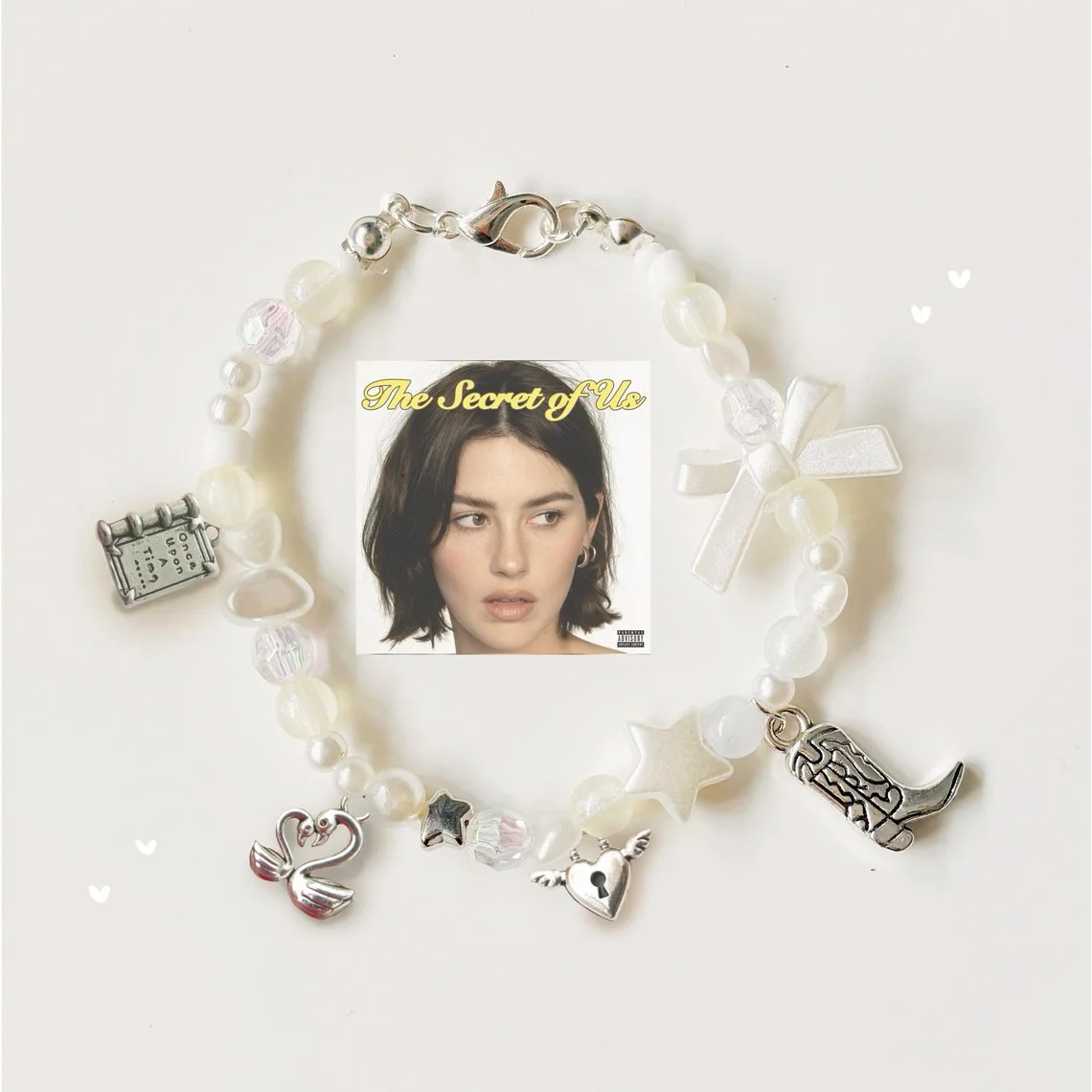 سوار على طراز Gracie Abrams مصنوع يدويًا، فن الموسيقى، Pop، Coquette، مجوهرات عصرية y2k، إبداع الهدايا