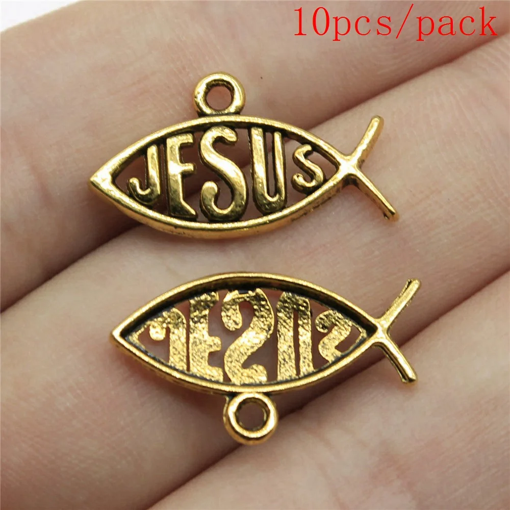 Bulk Charms For Jewelry Making Kit Pendant Diy Jewelry Accessories Jesus Fish Charms