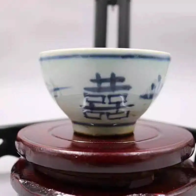 

Chinese Mingming Blue And White Porcelain Patterned Tea Cup 3.15Inch