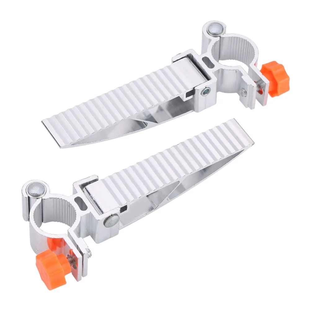 2PCS Aluminum Alloy Fishing Chair Pedal Foldable Clamp On Fishing Pedal 90° Rotation Camping Chair Foot Rest Outdoor Fishing
