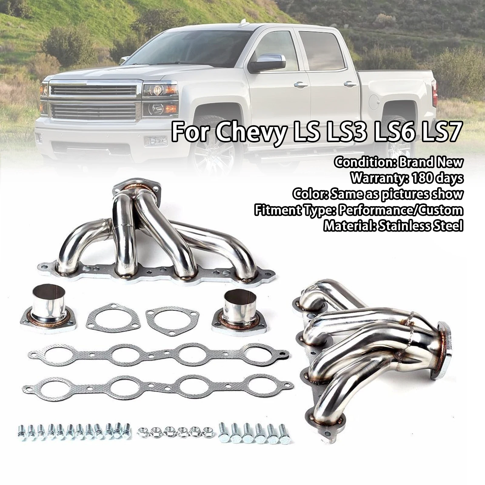 Areyourshop Uitlaatspruitstuk Header Geschikt voor Chevy LS LS3 LS6 LS7