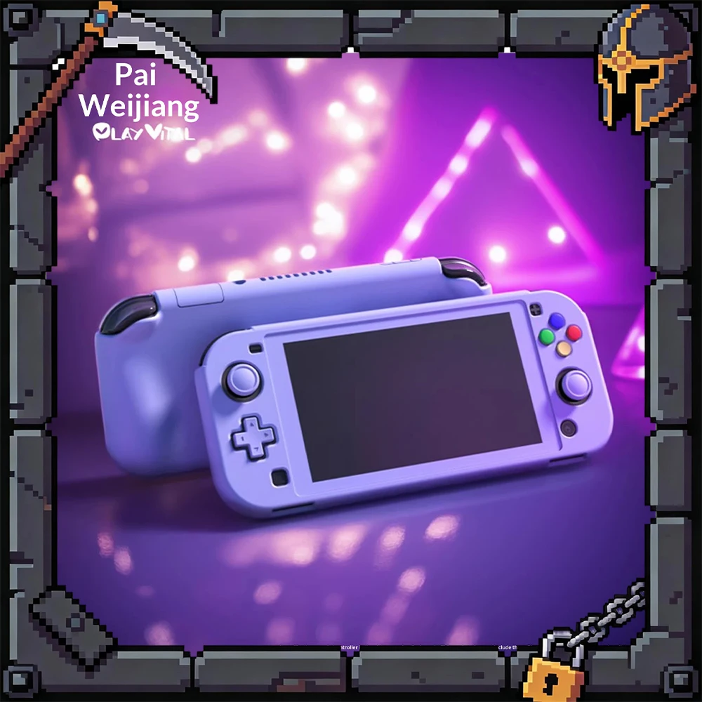 

Защитный чехол PlayVital Switch Lite Grip NSL Silky Feel, полностью закрывающий корпус, устойчивый к падениям и износу, для игровой консоли.