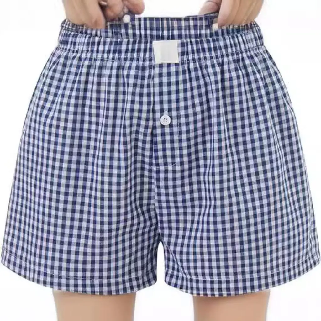 Women's Cotton Arlo Pants Boxer Low Waist Loose Casual Pajamas Shorts Temm Cross Border Fashion