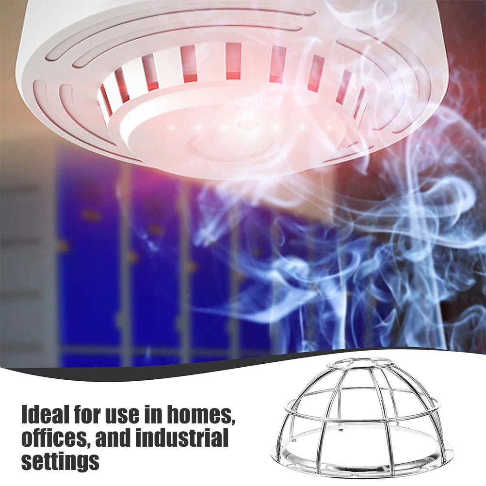 2 Stück Rauchsensor-Kollisionsschutzabdeckung, robuster Drahtgeflecht-Schild, diebstahlsicher, Feuerwehr für Bürofabrik