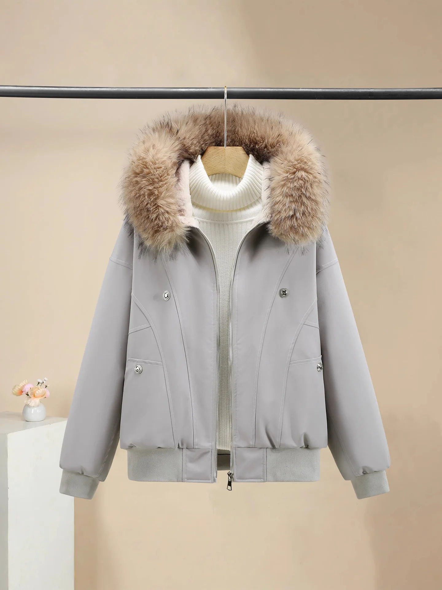 Женская теплая куртка с капюшоном, осенне-зимняя утолщенная однотонная парка в стиле ретро, хлопковое пальто на молнии с длинными рукавами, свободная верхняя одежда