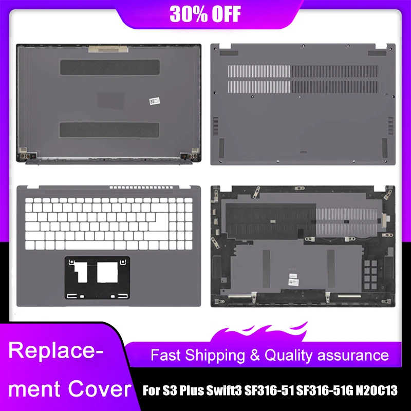 New Laptop LCD Back  Cover For Acer S3 Plus Swift3 SF316-51 SF316-51G N20C13 Palmrest Upper Bottom Case Replacement A C D Cover