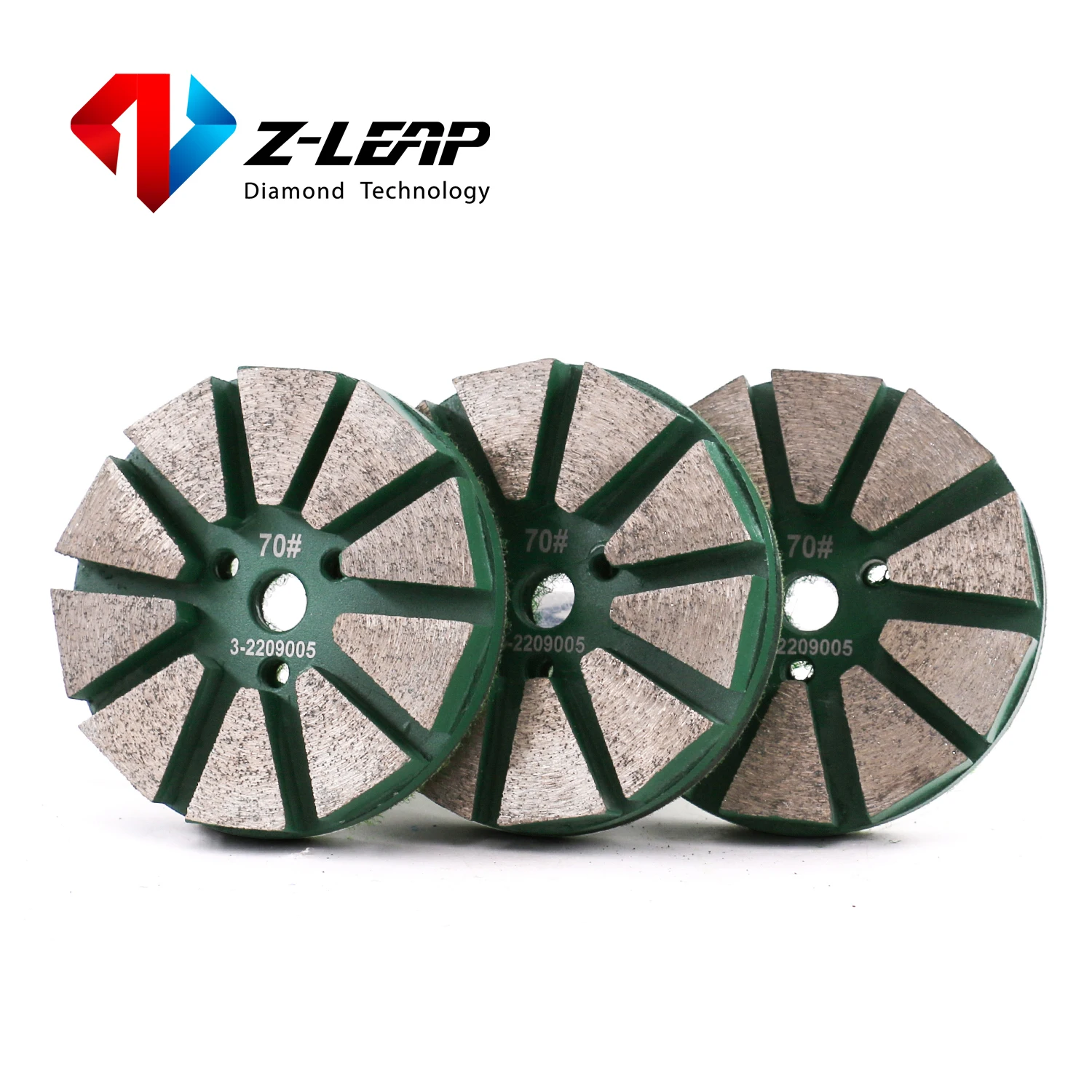 Z-LEAP 1Pc 3inch Metal Diamond Floor Polishing Pads Dry or Wet for Tile Stone  Glass Marble Concrete Granite Ceramics Grit 70