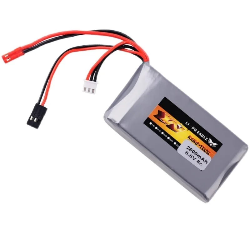 Upgraded 2S 6.6V 8C 2500mah Lipo Battery For Futaba 14SG 16SZ 18SZ 4PLS T6K RC Radio M Remote Control Part JST Plug 6.6V Battery