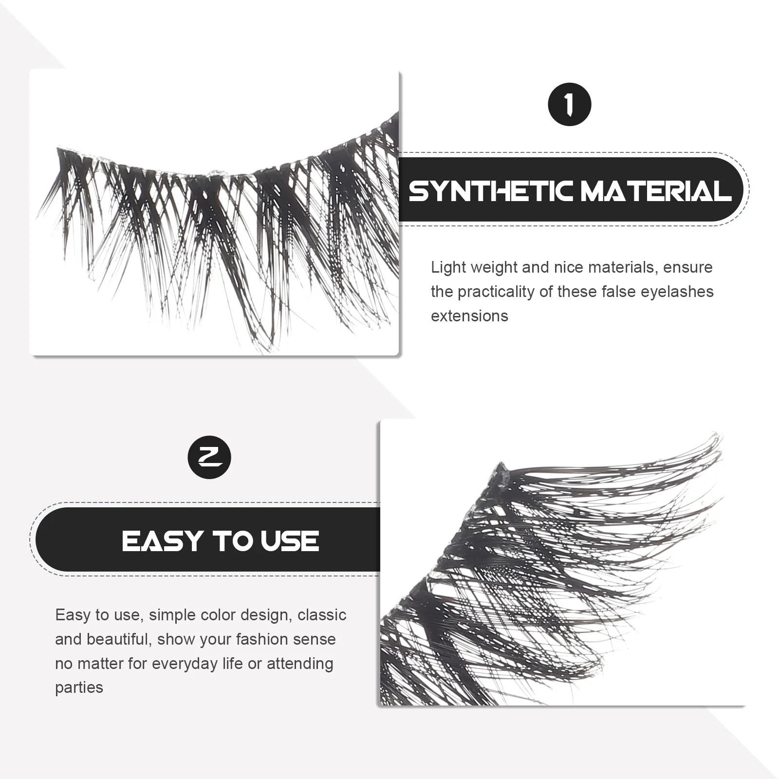 

5Pairs False Eyelashes Natural Look Lightweight Easy Carry Bulk Lashes Party Everyday Use Gift Option Lashes in Bulk