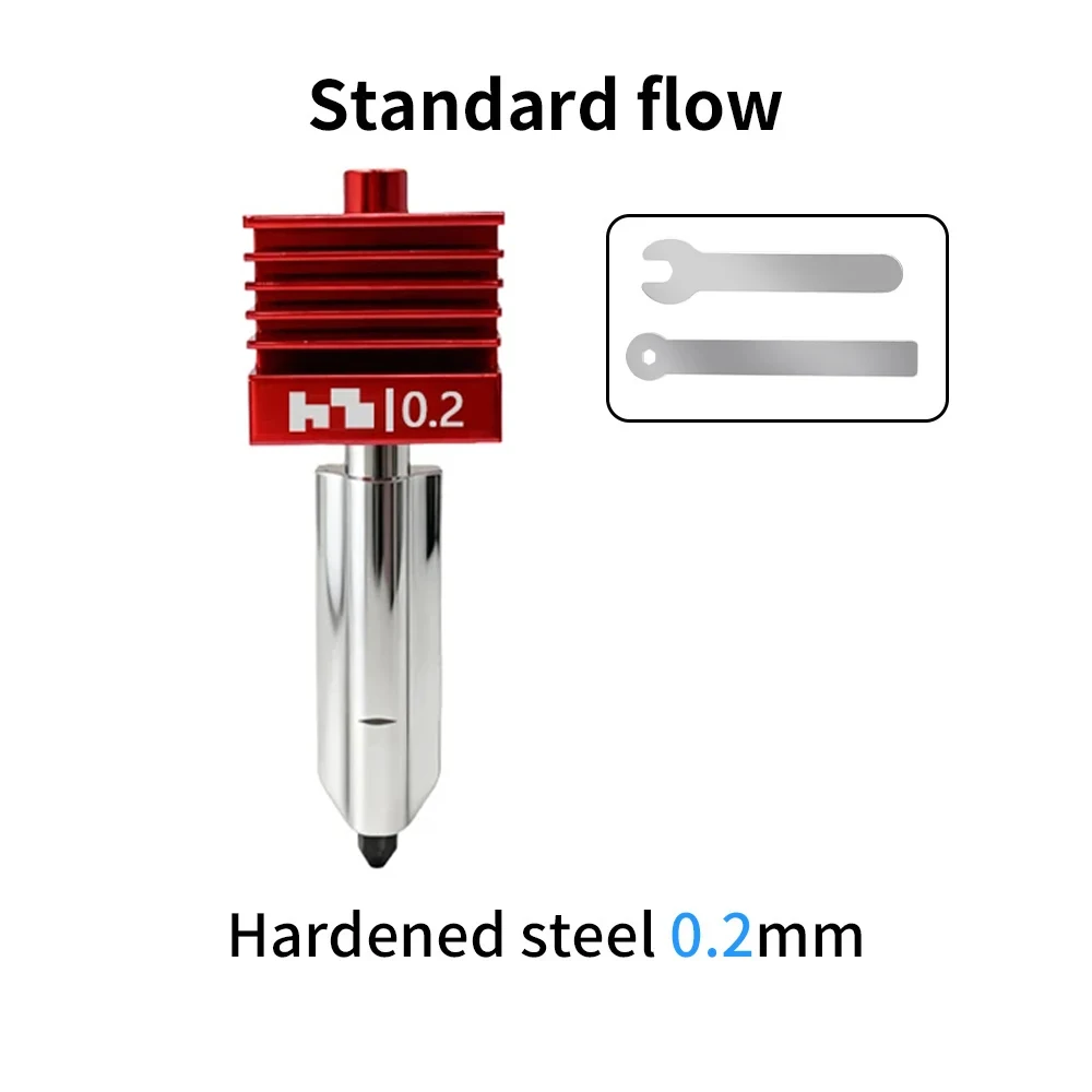 Voor Bambu Lab P2S Verbeterde Hotend 0.2/0.4/0.6/0.8mm gehard stalen mondstuk Vervang Hot End Bambulab H2D H2S 3D Printer Printkop