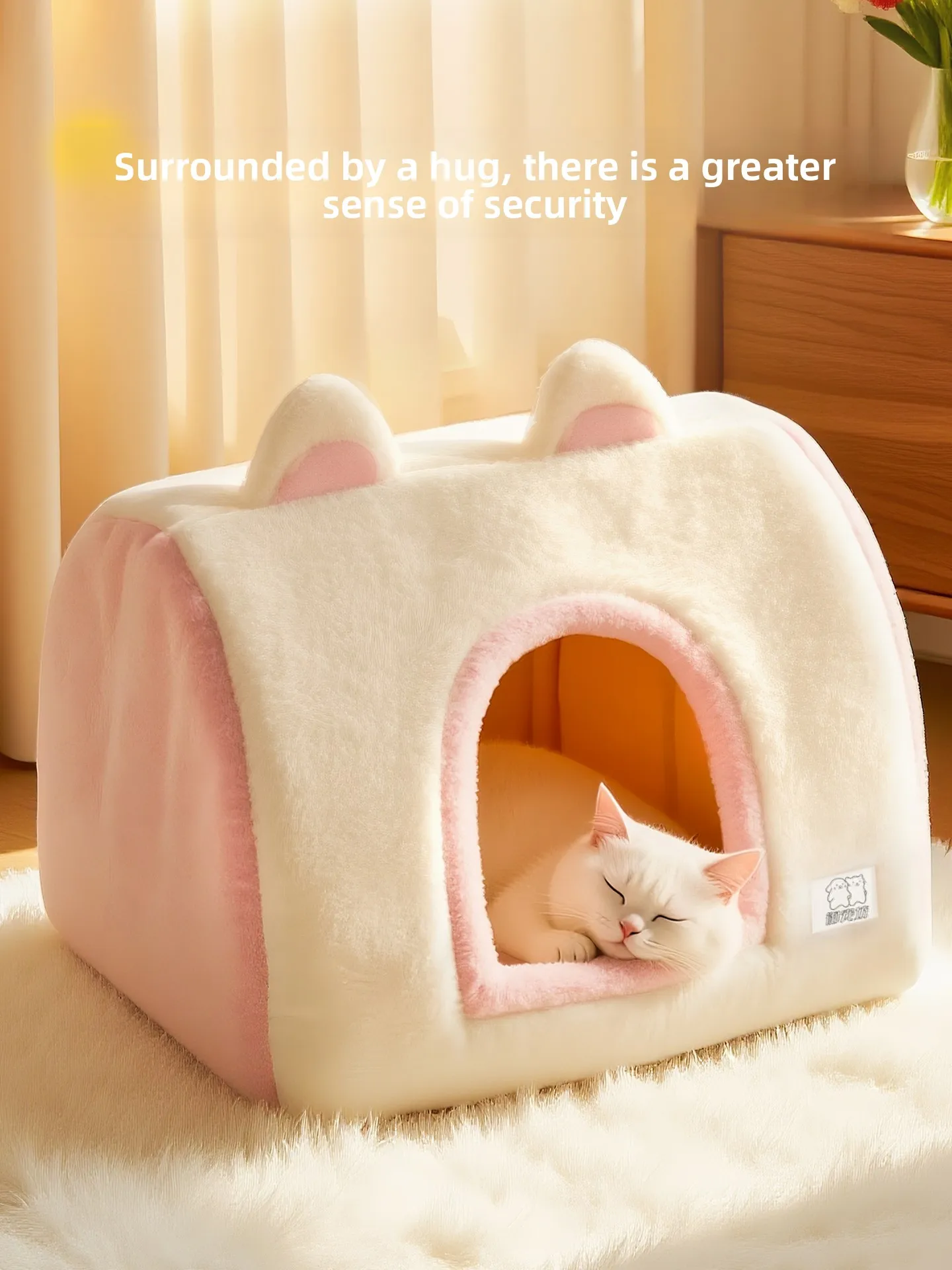 

Thiened Closed Winter House Dog Bed Se Feeling Large Size Nest Winter Warmth Pet Bed Indoor elter Tent Sofa
