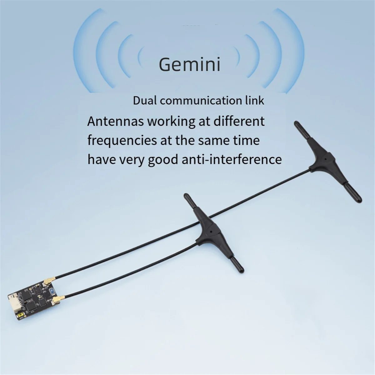 ABJZ ELRS GEMINI RX デュアル レシーバー 2.4Ghz 150mm & 90mm アンテナで RC FPV ドローン レーシングのパフォーマンスを強化