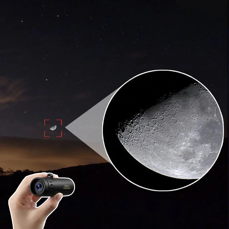 Imagem -03 - Telescópio Monocular hd 2000x24 Mini Telescópio Portátil para Celular com Suporte para Acampamento ao ar Livre Caça Observação de Pássaros