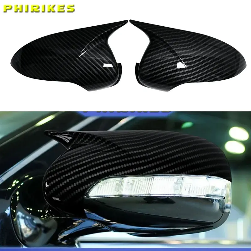 

For Mercedes Benz E-Class W211 2006-2008 Car Sticker Rearview Side Mirror Cover Wing Cap Exterior Door Rear View Case Trim ABS