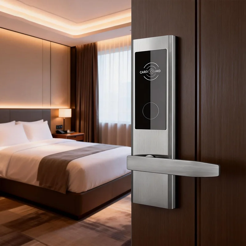 

High Security Tap Key Card Hotel Door Lock with Mechanical Keys