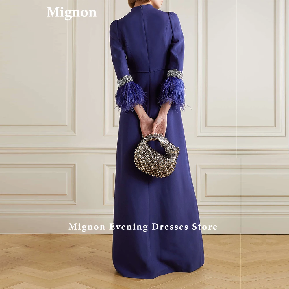 Mignon Morden A-line Crepe O-neck Regular Strap Evening Dresses  Wedding  Party dress Dresses for special events