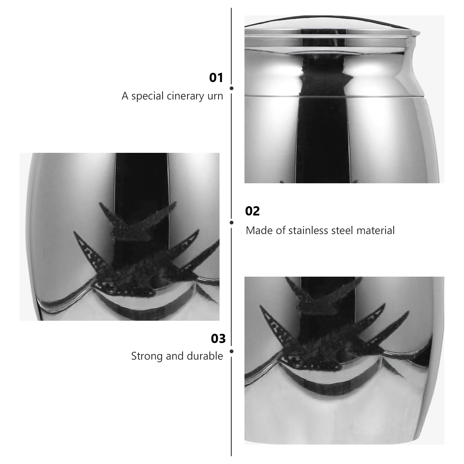 

Stainless Steel Jar for Pet Urn Jar Ashes Small Size Cremation Casket Cremation Pet Urn Holder Memory Keepsake Dog Cat