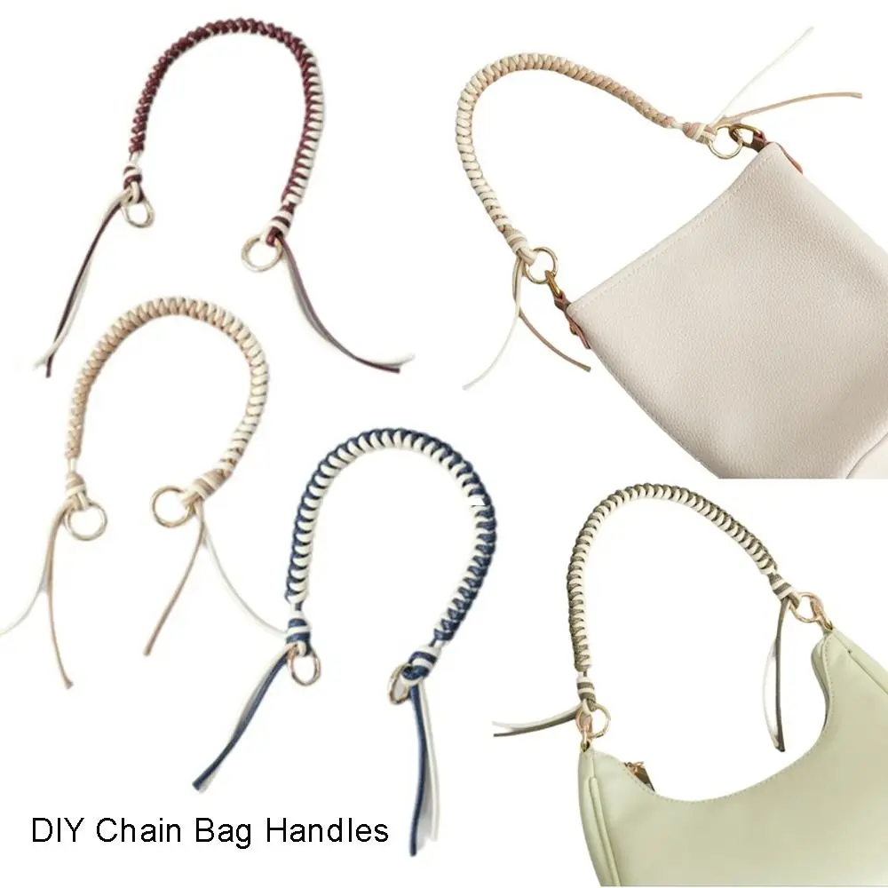 35cm Length Handbag Chain Strap Detachable With Buckle Bag Handle Chains Replaceable Hand Strap Braided Bag Strap For Handbags