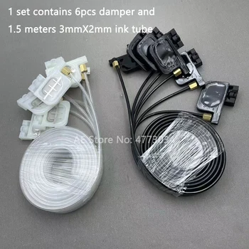 6 kleuren demper voor Epson R330 L800 L805 L1800 R1390 inktfilter dumper met inktbuisslang DX4 pijplijn Eco Solvent UV-printer