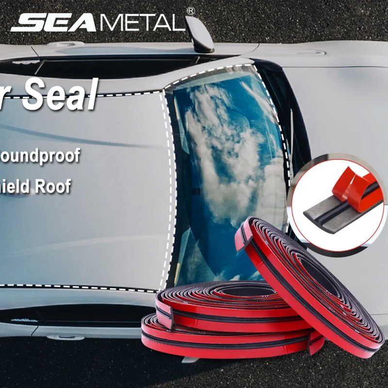 SEAMETAL Car Rubber Seals Edge Sealing Strips Auto Roof Windshield Car Rubber Sealant Protector Seal Strip Window Seals 14/19mm