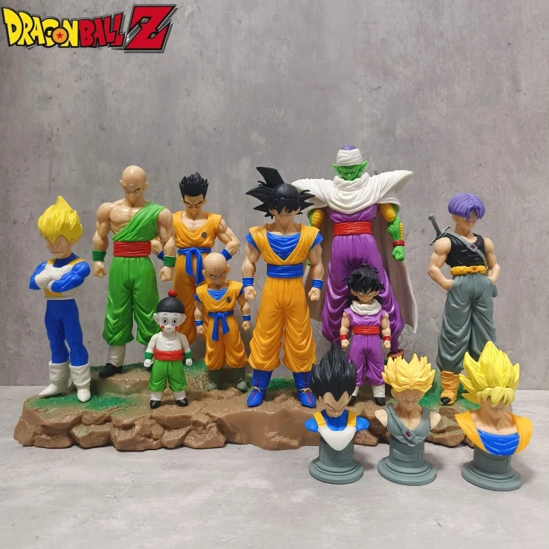 Dragon Ball Z Infinite Z Warrior Set Gk Figures 9pcs Goku Gohan Vegeta Piccolo Torankusu Trendy Toy Model Statue Decoration Gift