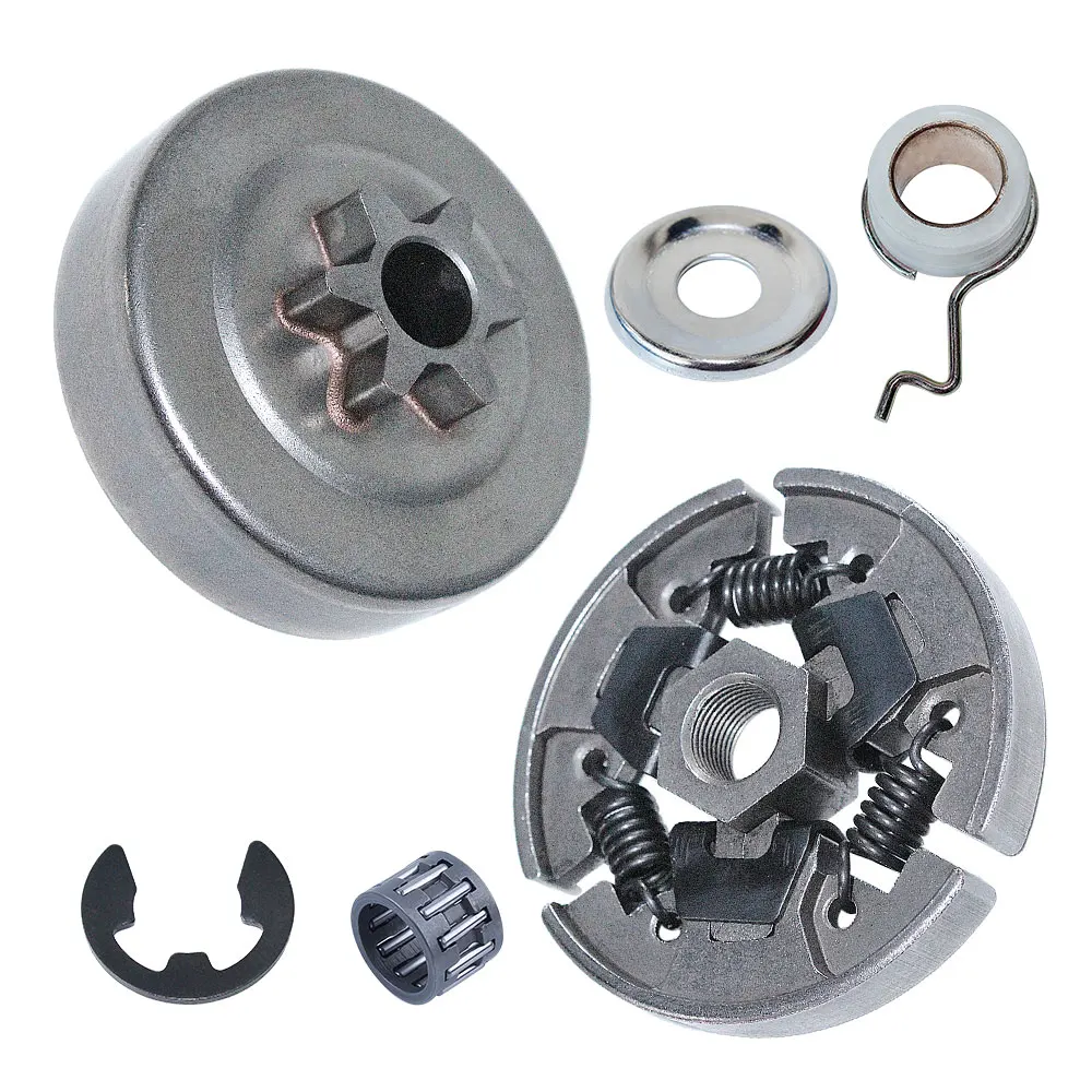 Kit de piñón de tambor de embrague de 6 dientes para motosierra Stihl 021 023 025 MS180 MS210 MS230 MS250 1123 160 2001 w engranaje helicoidal E-clip