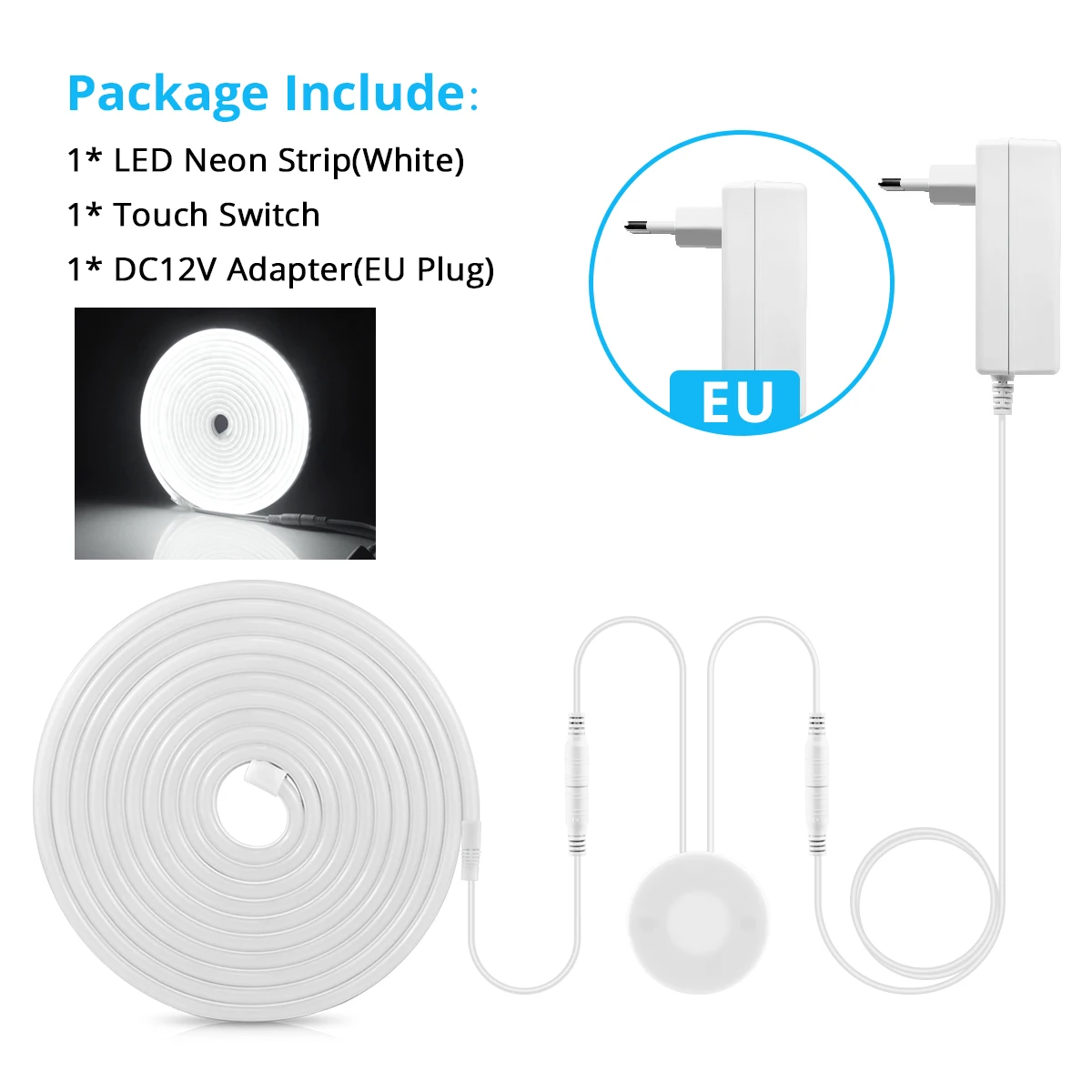 DC12V Neonlicht LED-Streifen Hands can Sensor Touch Dimmer Schalter 120leds/m flexible Röhren lampe Küchen schrank Hintergrund beleuchtung