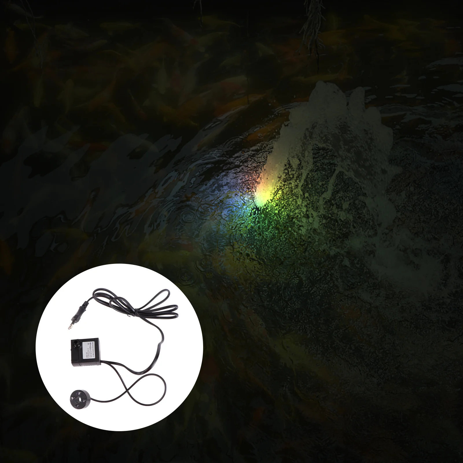 

5W Energy-Efficient Submersible Water Pump Adjustable Flow 4 LED Colors for Fountains Ponds Aquariums Hydroponic Systems