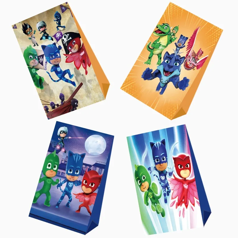 Anime PJ Masks Creative Cute Candy Gift Bag Birthday Party Candy Popcorn Festival Gift Packaging Paper Bag Christmas Gift Bag view 4