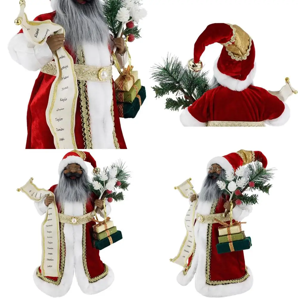 

16 African American Santa Figurine - Windy Hill Collection, Christmas Decor 416030A