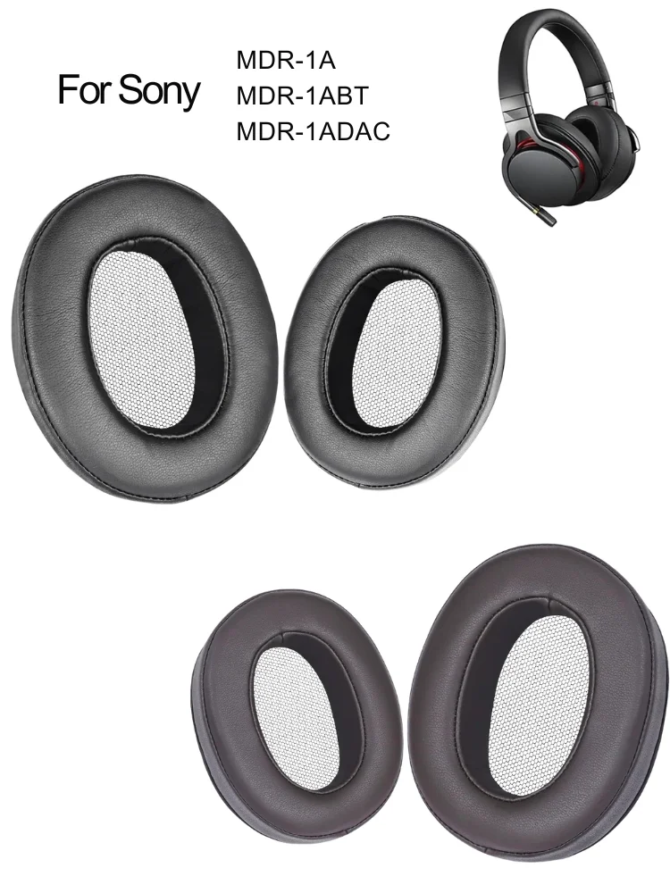 Vervangende oorkussens voor Sony MDR-1A 1ADAC hoofdtelefoon Memory Foam oorkussens Hoge kwaliteit oorkussens headset Leren hoesje - afbeelding 2