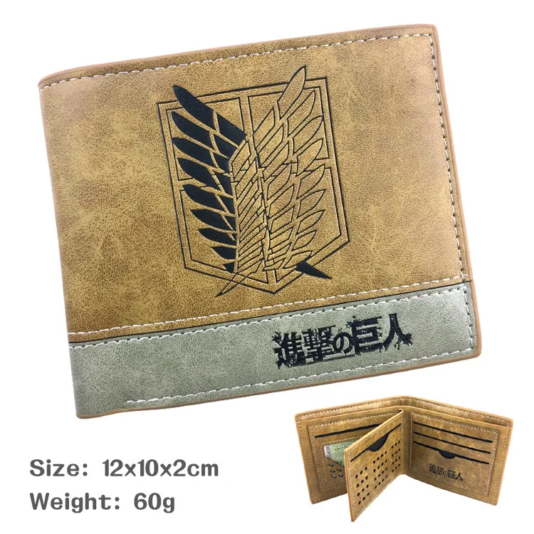 Anime Attack on Titan Scout Regiment Short Portefeuilles pour hommes