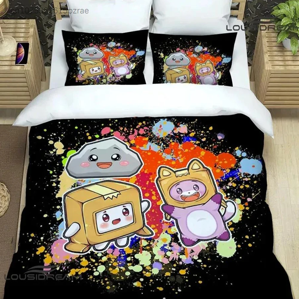 Lankybox Foxy Boxy Cute Printed Bedding Sets Exquisite Bed Supplies Set Duvet Cover Bed Comforter Set Bedding Set Luxury