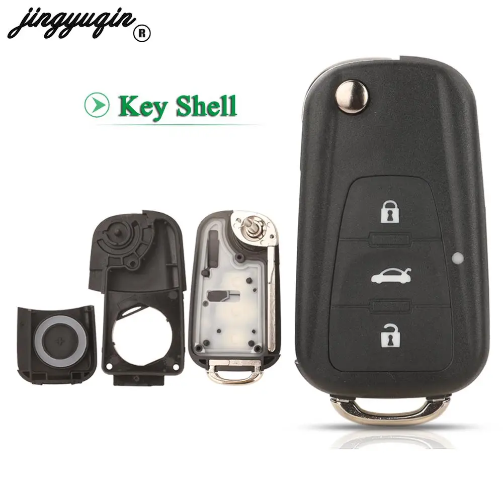 

jingyuqin 3 Buttons For MG New Flip Folding Car Remote Key Fob For MG5 MG7 MG GT GS 350 360 750 W5 Replacement Key Case Cover