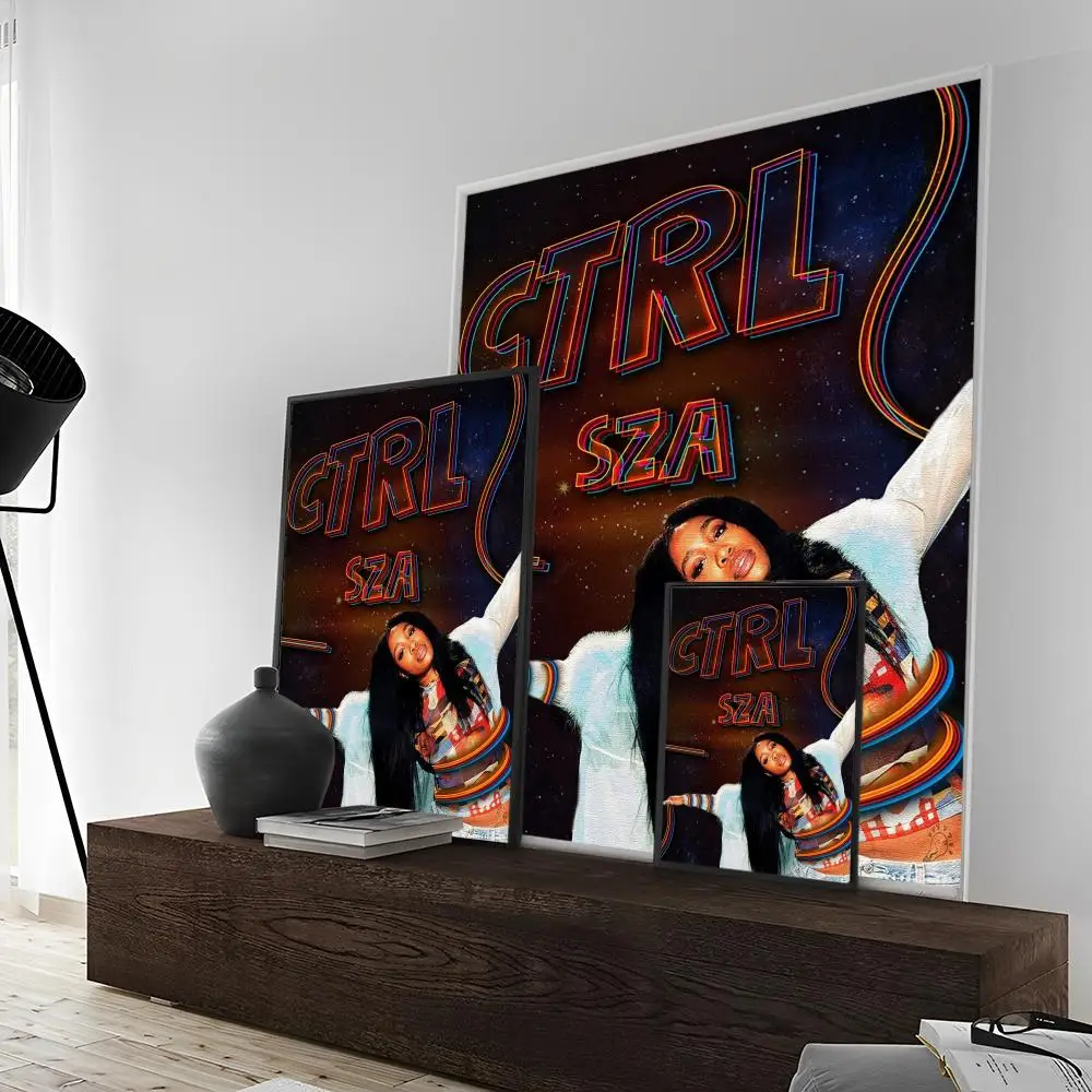 Popular Female Star Pop Singer Sza Self-adhesive poster Kraft Paper Prints and Posters Home Room Bar Cafe Decor Wall Painting