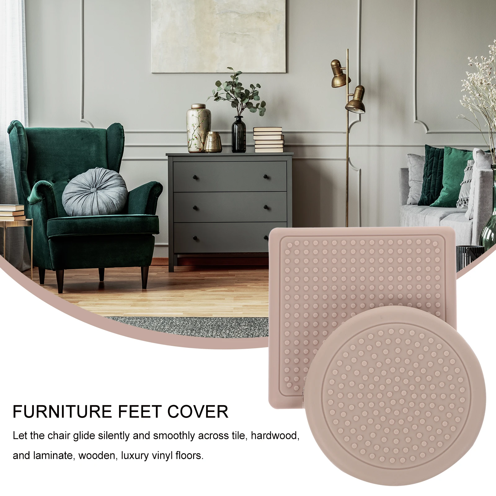 

8pcs Chair Feet Caps Table Protectors Anti-Skid Floor Protectors Chair Leg Covers Home Office Restaurant Furniture Feet Pad
